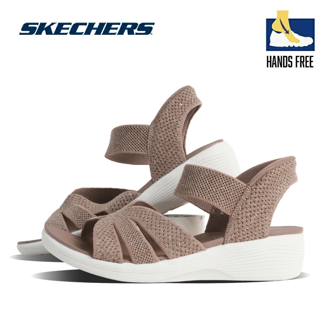 SKECHERS スケッチャーズ Slip-ins ARYA スリップインズ アリヤ サンダル MOCHA ( ハンズフリー 履きやすい 軽量 手を使わずに履ける 立ったまま履ける ストラップ 茶色