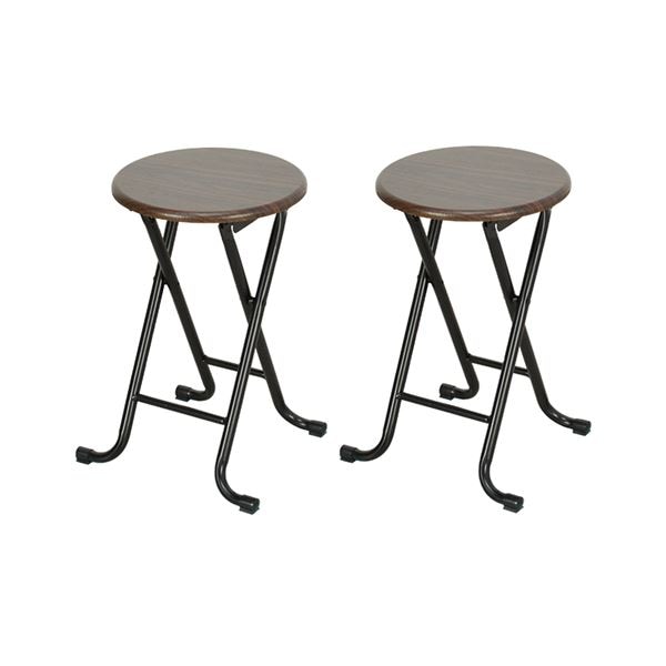 MK-113BRBK 2個組 クラシックスツール2個組 ブラウンxブラック（BRxBK） 組立品