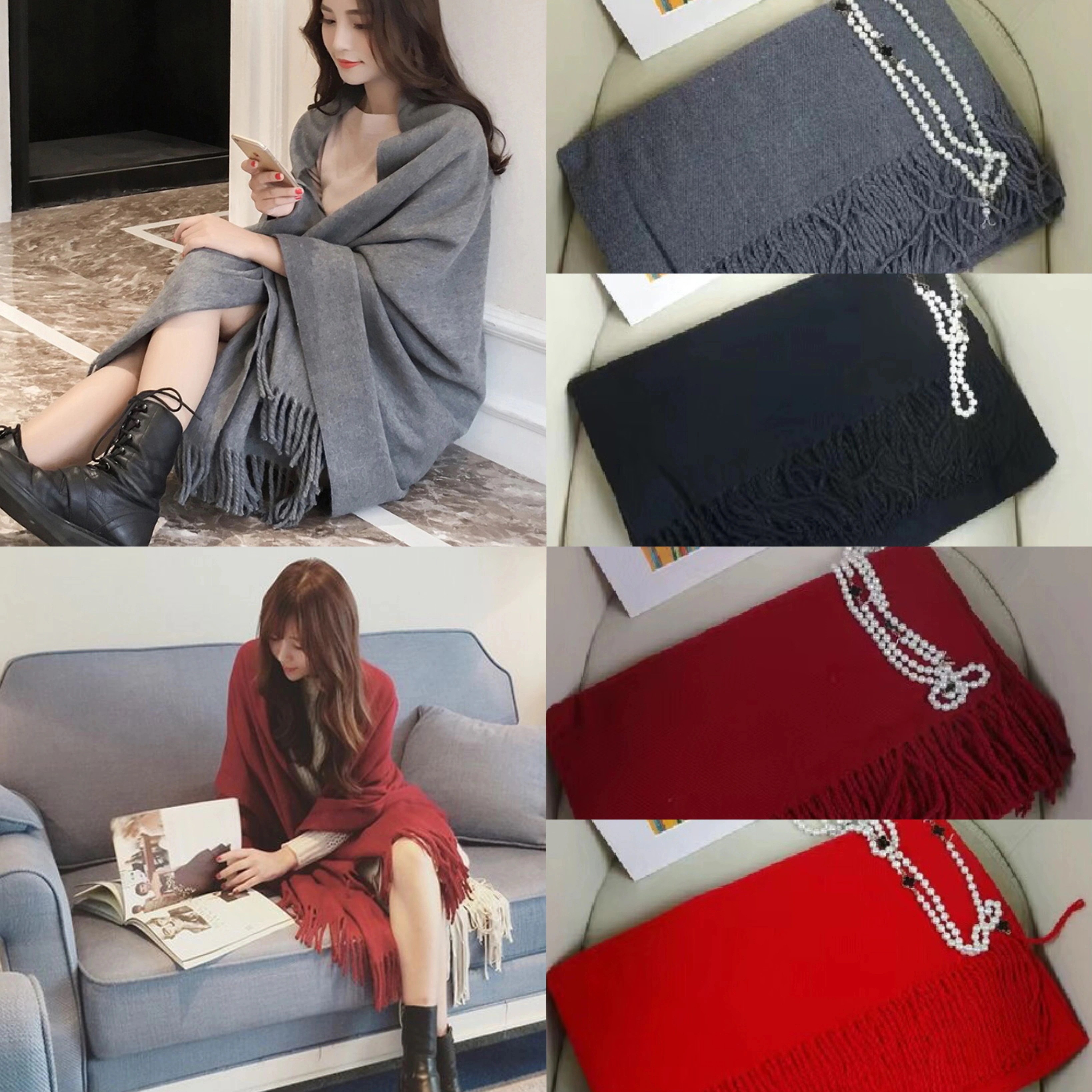大人気！ 0送料4色入男女兼用ストールマフラー 保暖大判230cmX83cmファーマフラーWarm Mens Ladies Scarf Strollスカーフ