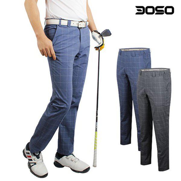[] ゴルフウェア 男性 高級型 春/秋 綿スパン チェック ゴルフパンツ/WSEA