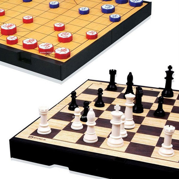 両面中型 磁石チェス将棋 (M-259) ミョンインランド ボードゲーム