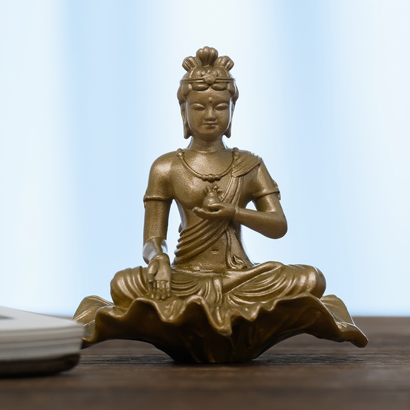 手作 氷揭羅童子像 黄銅製の勇気と力の守護者玄関や書斎で災厄を払い心の強さを高める護法具