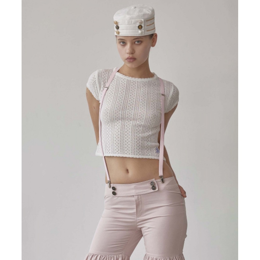 SCULPTOR アイレットニットTシャツ Ivory