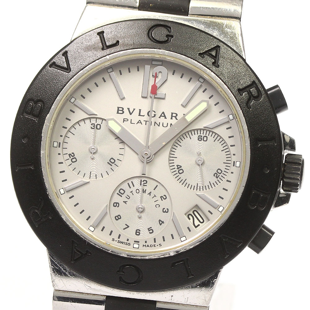 ブルガリ BVLGARI AC38P クロノグラフ 自動巻き メンズ 保証書付き _740380【中古】