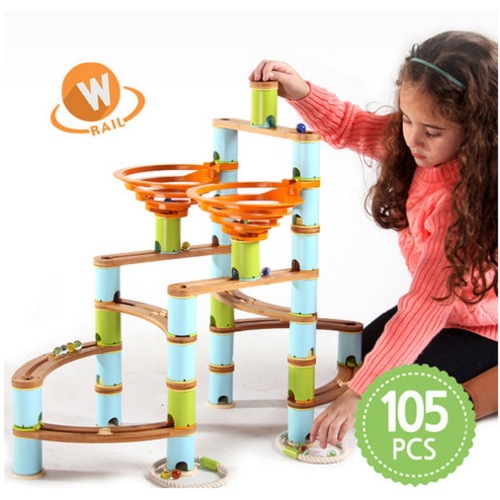 ブレインフォレスト環境にやさしい教区ウディレール_アドバンス105pcs+教材2巻幼稚園児童家学院教習教区団体創造力