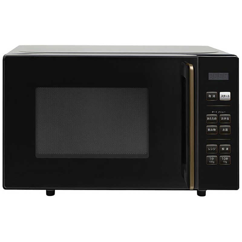 ヤマゼン　電子レンジ 18L フラット ヘルツフリー ブラック　PRW-F180