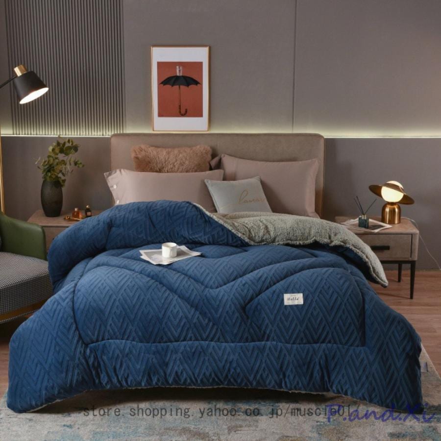 掛け布団 フランネル 冬用 接触温感 あったか 厚手 一晩中暖かく包み込み 掛け毛布 軽くてあったか 中綿素材 保温 静電気防止 抗菌防臭 防ダニ 丸洗い