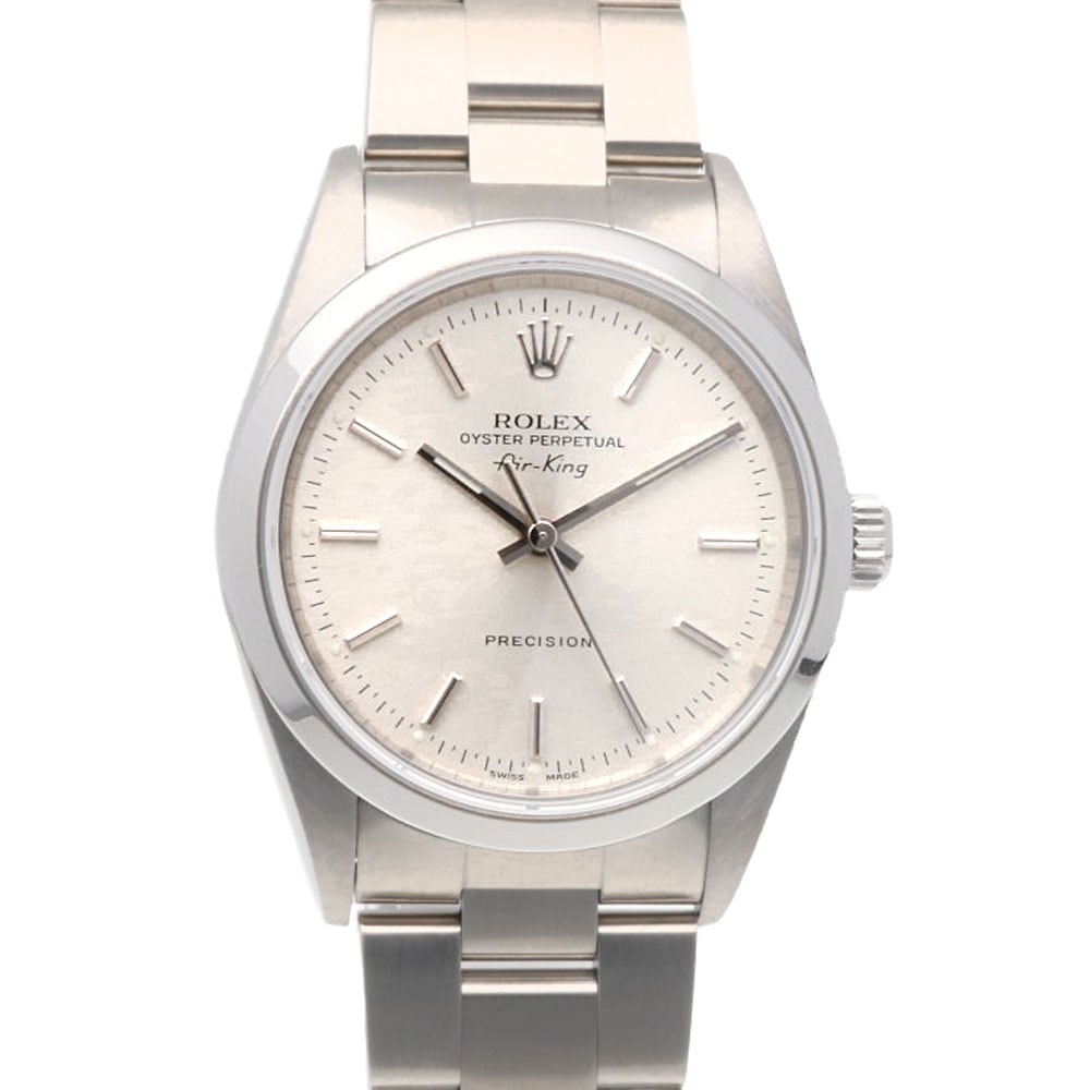ロレックス エアキング オイスターパーペチュアル 腕時計 ステンレススチール 14000 自動巻き 1年保証 ROLEX 中古 美品