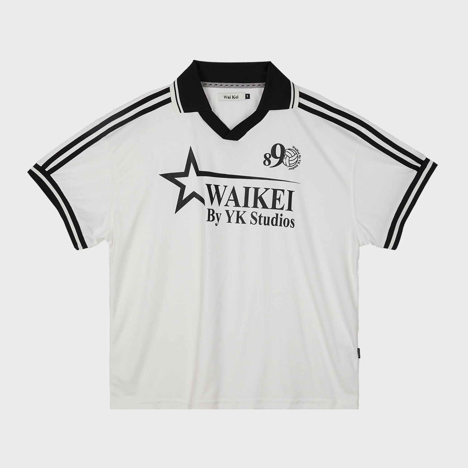 Star logo collar jersey half sleeve tshirts OFF WHITE