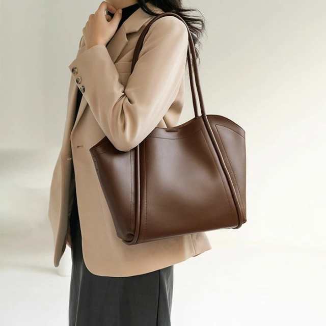 トートバッグ 本革 レディース ビジネスバッグ A4収納 通勤 通学 肩がけ ショルダーバッグ オフィス 撥水 耐水 軽量 皮 持ち手 長め カジュアル ファスナー ビジネストート ハンドバッグ 大き