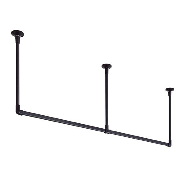 30017004 ハンギングバー H1 天井付 Cタイプセット ブラック 約W1780mmxH450mm