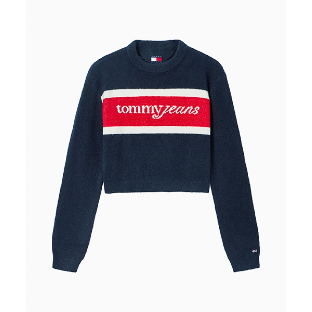 トミージーンズスクリプトカラーブロックセーター (T32F0KTO34TWT1C1G)