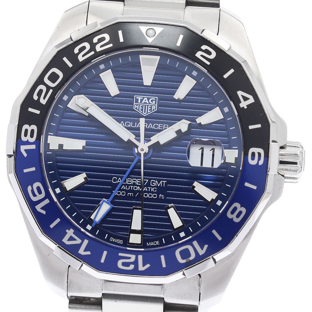 タグホイヤー TAG HEUER WAY201T.BA0927 アクアレーサー キャリバー7 GMT 自動巻き メンズ 良品 保証書付き_935136【中古】