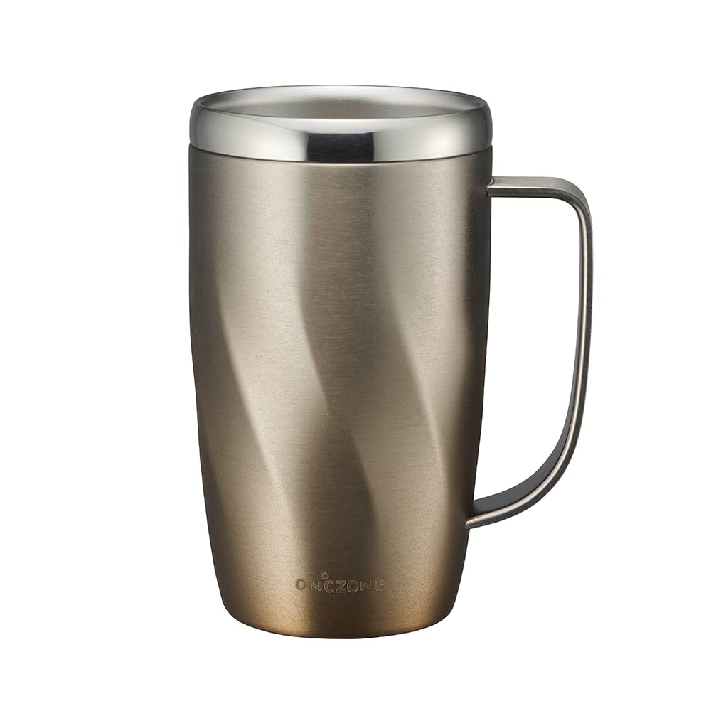 ドウシシャ 氷点下 ジョッキ 450ml 保冷専用 真空 冷却 3層構造 ビアジョッキ ゴールド ON℃ZONE