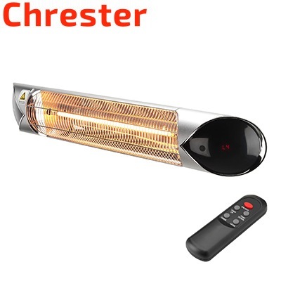 クレスター 赤外線ヒーター ペガサス 壁 天井取付モデル 200V IP65防水 屋外可 電気ストーブ HEAT-A-202B ブラック