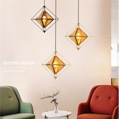 ペンダントライト ガラス おしゃれ led 北欧 ins ダイヤモンド ひし形 菱形 リビング ダイニング 天井照明器具 キッチン アトリエ 和室 和風 アンティーク 吊下げ灯 ダクトレール 引掛シー