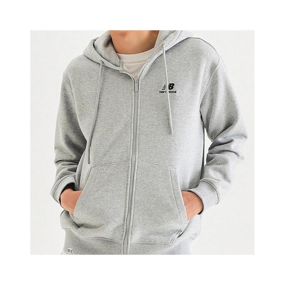 ニューバランス UNI 起毛セミオーバーフード付きジップアップ NBMDD41013-AC