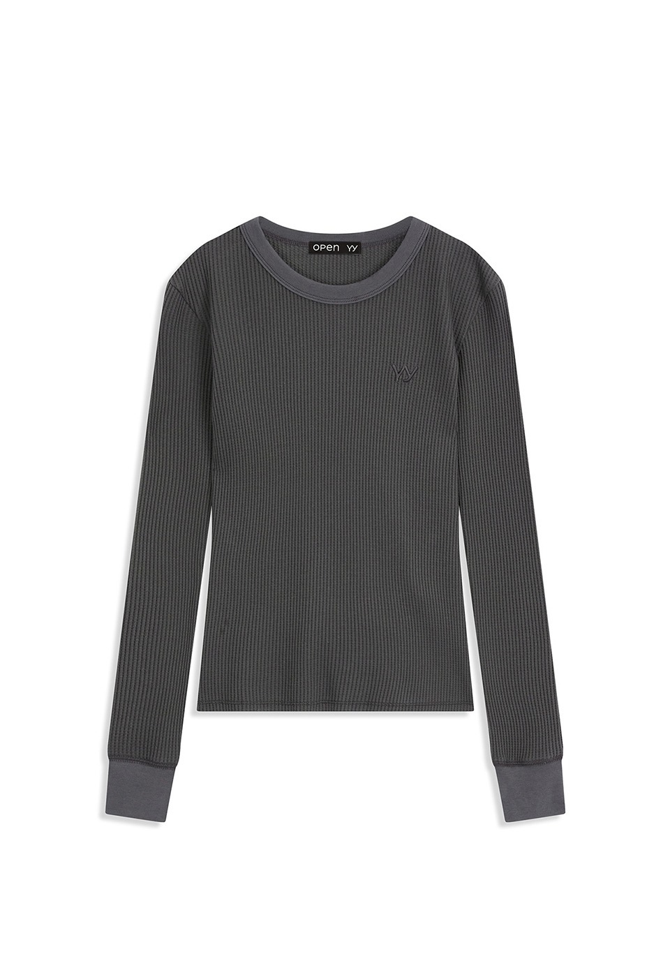 【OPEN Yy】 26SS YY WAFFLE TEE : CHARCOAL