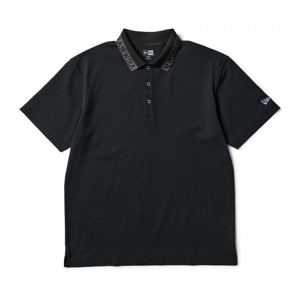 ニューエラ NEW ERA 半袖 ポロシャツ 鹿の子 Collar Logo ブラック ゴルフ 14859945
