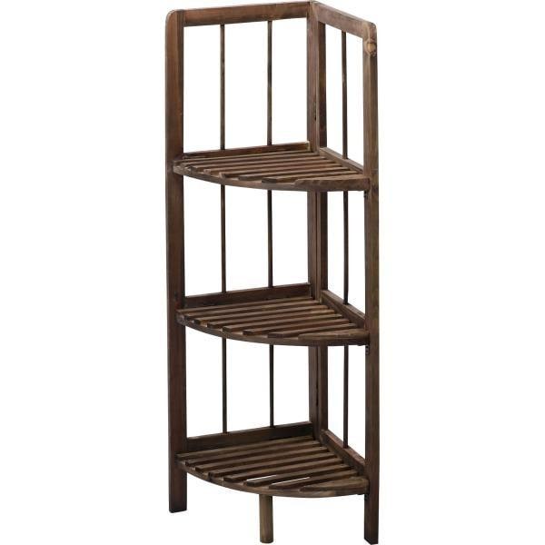 コーナーシェルフ シェルフ 棚 折りたたみ式 木製 収納