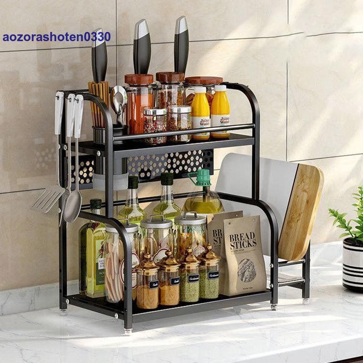 キッチン 収納 調味料ラック 調味料入れ スパイスラック キッチンスタンド タワー キッチンラック 調理台 収納棚 tower キッチンカウンターラック