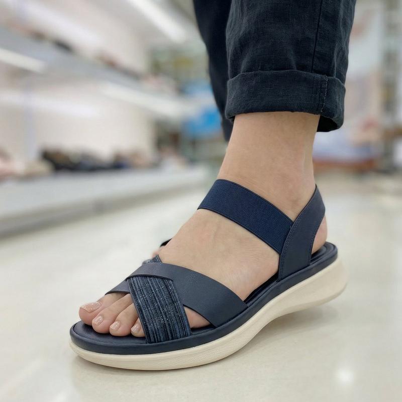 女性用夏サンダル 3CM YAEMDS703NYPI HFGD5A GN_GN