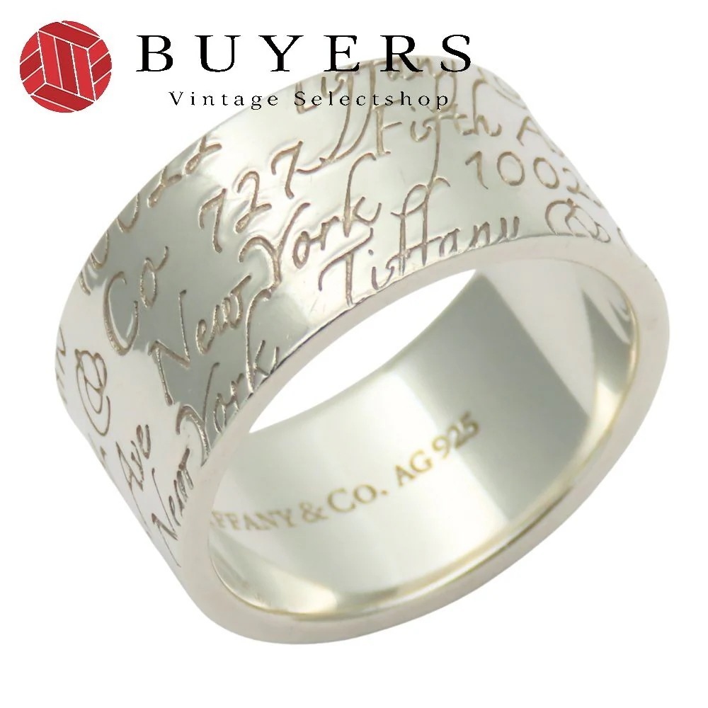 中古 リング・指輪 ノーツ ニューヨーク　 シルバー925 約7.8g シルバー ワイド アクセサリー レディース 女性