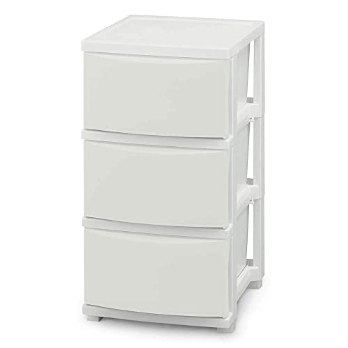 色：ホワイト サイズ：1)3段 アイリスオーヤマ コロネチェスト 一体型フレームで組立て超簡単 スリ