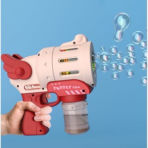 自動バブルマシン ガトリングバブルマシン 自動バブル機械 おもちゃ かわいい USB充電式 泡銃 子