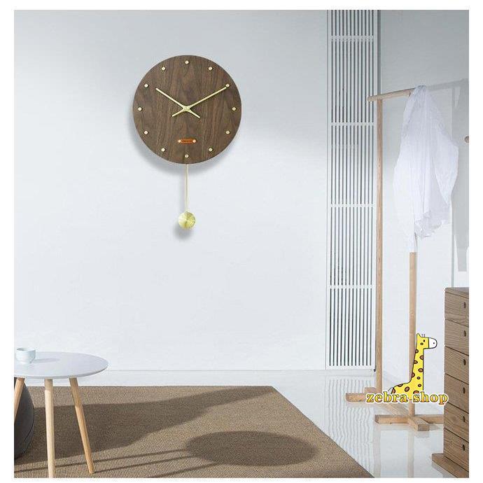 壁掛け時計　木製　振り子時計　モダン　シンプル　静音　北欧　クラシック　ナチュラル　ウォールクロック　デコレーション　個性的　リビングルーム　おしゃれ