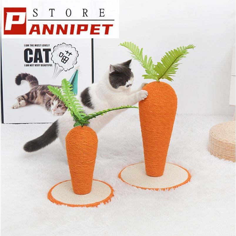 猫爪とぎポール 猫用　爪研ぎ 猫つめとぎ 猫タワー にんじん型 インテリア 安定 頑丈 長持ち 縦置き型 天然麻紐 組み立て簡単 5,220円