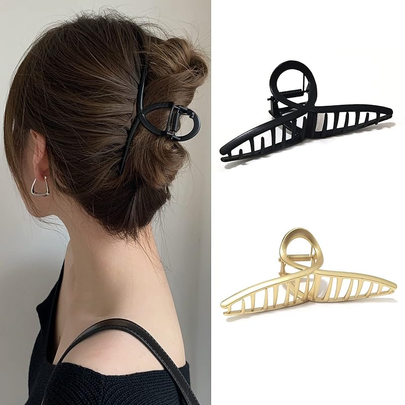 Fuyunohi 髪留め クリップ ヘアクリップ 大きめ しっかりとまる バンスクリップ 大きめ バレッタ おしゃれ 大人 髪留めクリップ 韓国風 無地 ヘアアクセサリー シンプル 簡約 強力 大人 5,195円