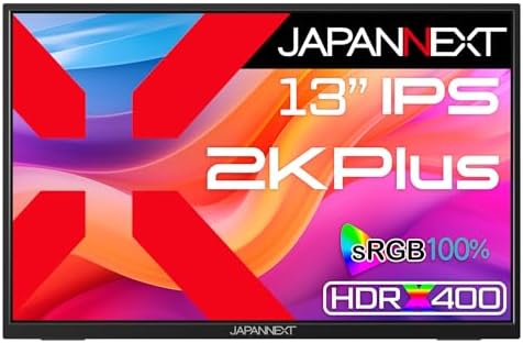 JAPANNEXT 13インチ モバイルモニター IPS パネル スマートケース付き (Type C/MAC PC対応/スピーカー内蔵 / sRGB100% / 非光沢) JN-MD-IPS13...