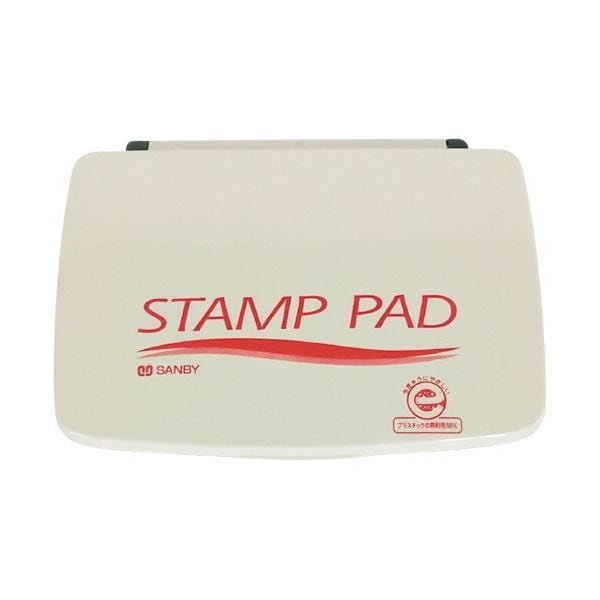(まとめ) サンビー スタンプ台 顔料系 中型 赤 SA-21 1個 (×10セット)