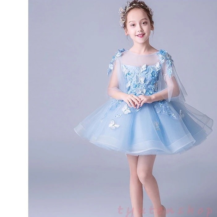 子供ドレス 結婚式 姫様ワンピース キッズフォーマルドレス ダンス演出舞台服フラワーガール パーティー 七五三 入学式 ジュニアドレス 100CM160CM