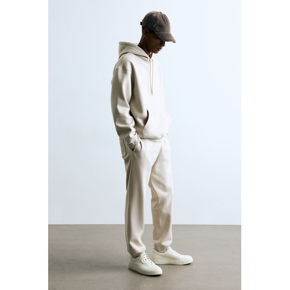 H&M ルーズフィットスウェットパンツベージュ