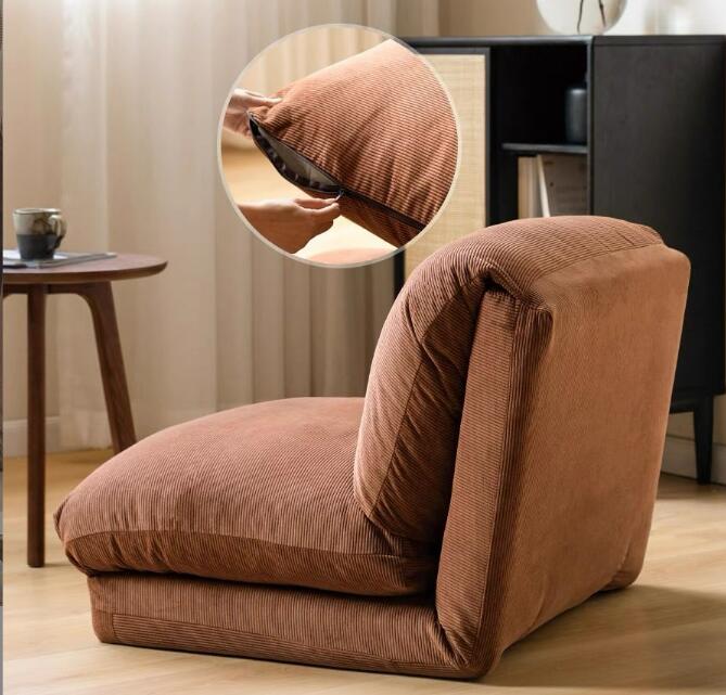 座椅子 リクライニング コンパクト 椅子 一人暮らし かわいい 人気 ソファー クッション リビング折り畳み　座椅子ベッド両用リクライニングチェアバルコニー折りたたみ椅子