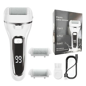 【10点セット】かかと 角質取り 電動角質リムーバー ハードスキンリムーバー 足角質除去 水洗いK USB充電式 LCDディスプレー 男女兼用 家庭用 角質ケア 角質取り 角質除去 リムーバー 電動角