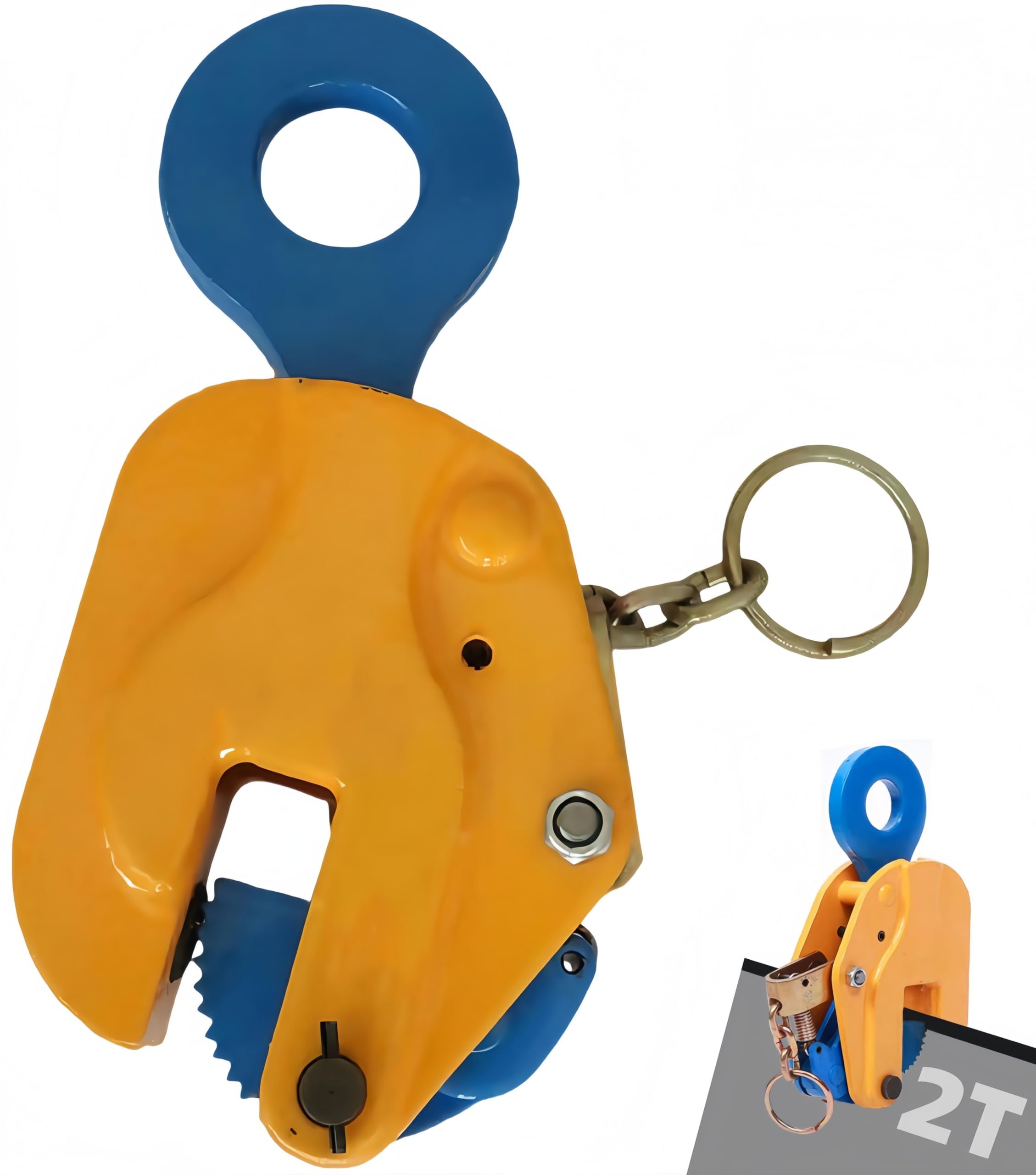 縦吊りクランプ 石材クランプ 定格容量2t 開口径0-30mm ロック式 荷吊り用 ハンドル式 ストッパ 垂直吊り上げおよび輸送用鋼板 運搬作業 建設機械 立吊クランプ リフティングフックアクセサリー 5,382円