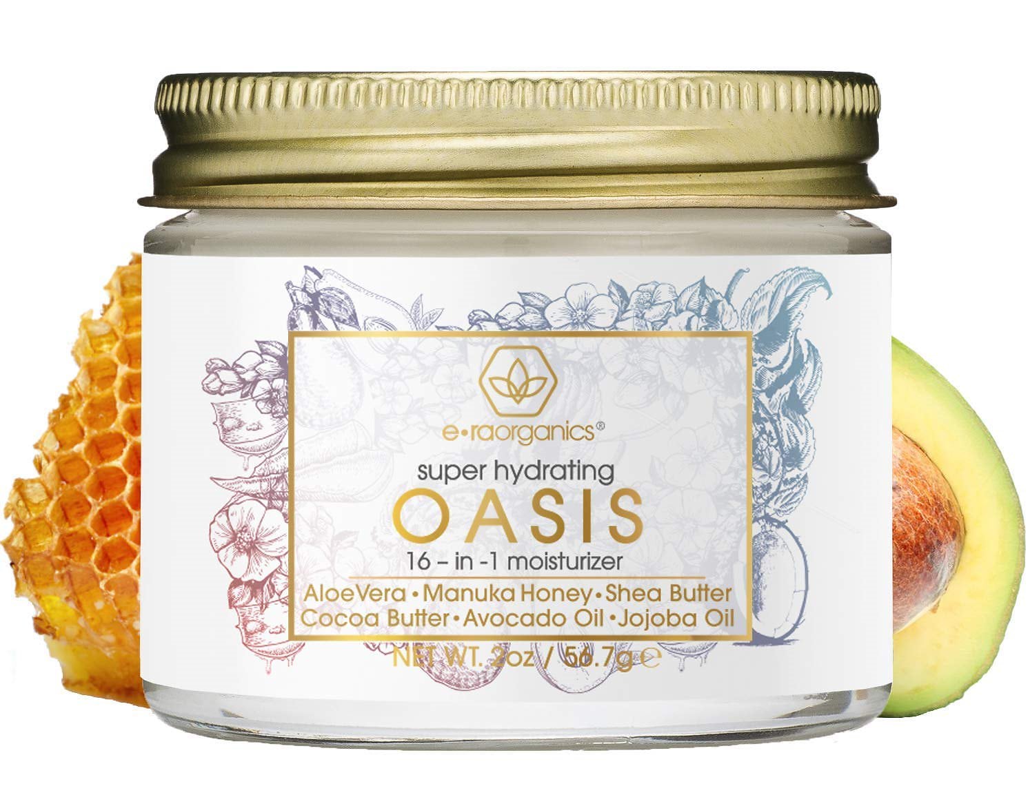 乾燥肌用フェイス保湿剤 - マヌカハニーココアバターアボカドオイルホホバオイルで16-in-1エイジ 5,148円