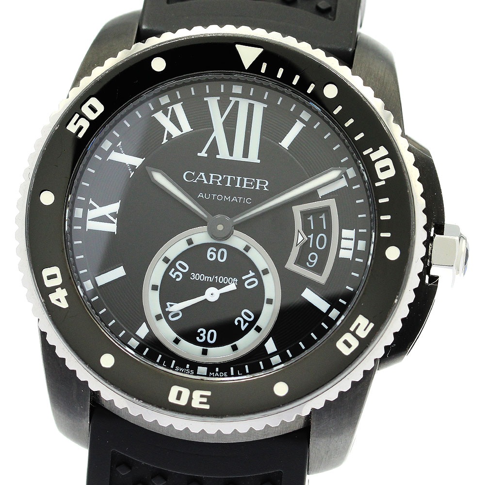 カルティエ CARTIER WSCA0006 カリブル ドゥ カルティエ ダイバー スモールセコンド 自動巻き メンズ _878215【中古】