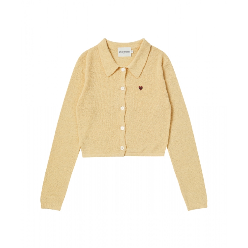 BEYOND CLOSET [ウィメンズエディション] ノマンティックメタルロゴウィメンズコットンカーディガンイエロー