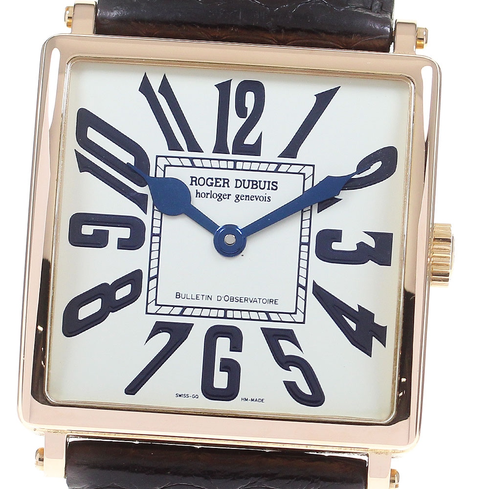ベルト訳あり ロジェ・デュブイ ROGER DUBUIS G43 ゴールデンスクエア K18PG 限定28本 自動巻き メンズ 箱付き_799393【中古】