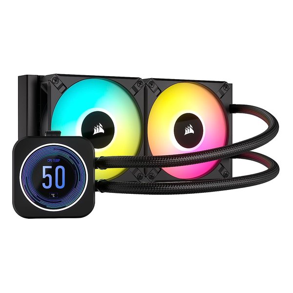 iCUE H100i ELITE LCD XT 水冷CPUクーラー ブラック CW-9060074-WW