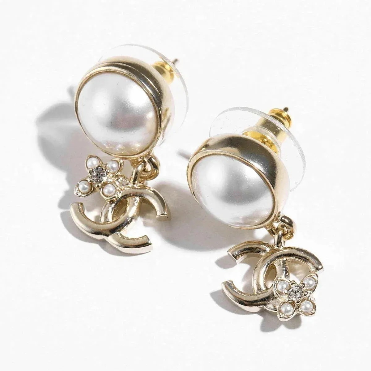 CHANEL シャネル ピアス ABC105 B14702 レディース ココマーク CCマーク メタル パール クリスタル フラワー NS709