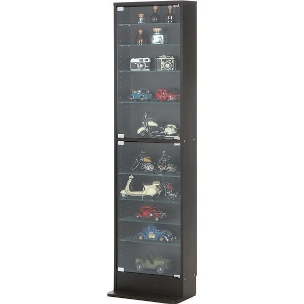 ガラスコレクションケース ハイタイプ 浅型 BK ブラックラック