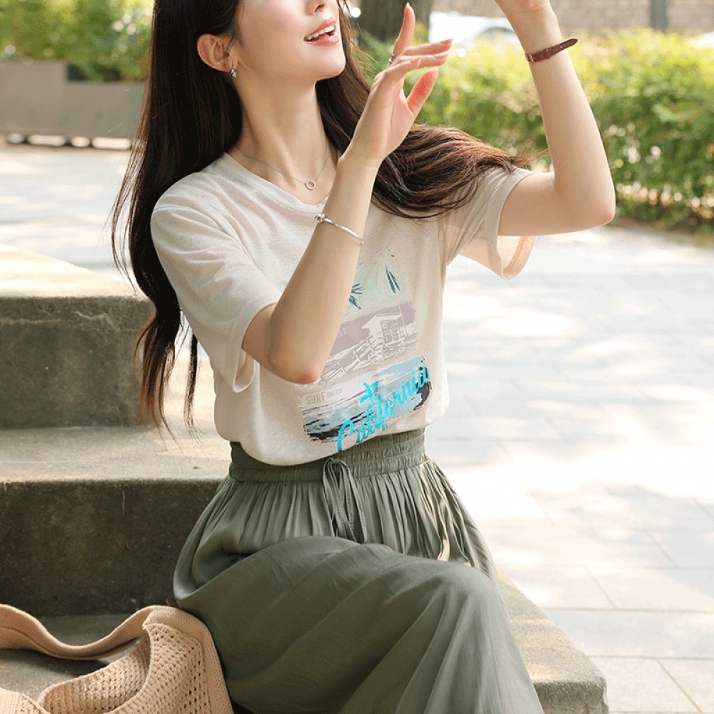 クリック＆ファニー エッテンクール プリンティングTシャツ