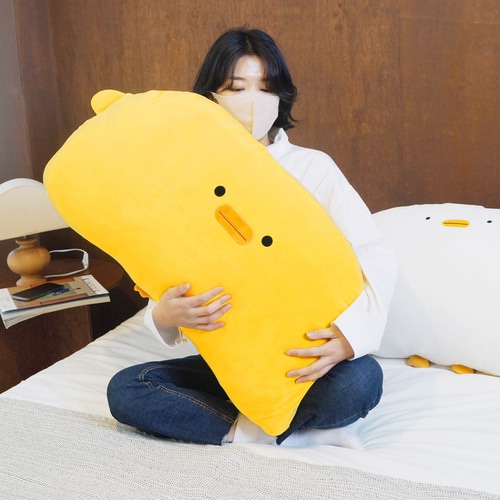HARAHOME かわいい あひるクッション 半月クッション YELLOW 極細糸 背もたれ 6,500円