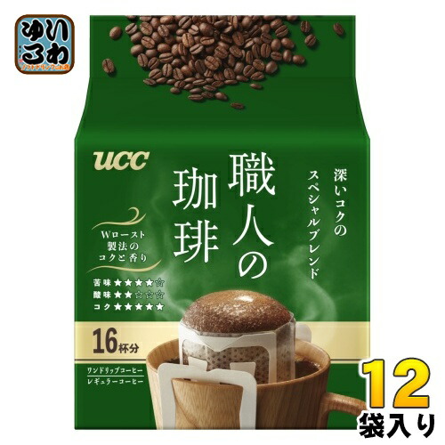 UCC 職人の珈琲 ワンドリップコーヒー 深いコクのスペシャルブレンド 16杯分 12袋 (6袋入×2 まとめ買い) コーヒー ドリップコーヒー 珈琲 レギュラーコーヒー