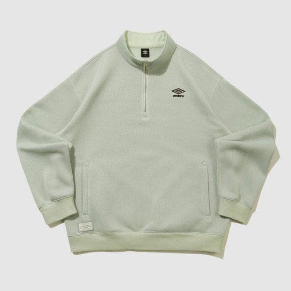 長袖Tシャツ VQA UQ421CFSN2-MNT セーターライク ハーフジップ スウェットシャツ MINT